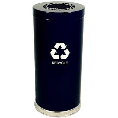 Witt 15RTBK-1H Emoti-Can 15 Gallon Black Recycling Container