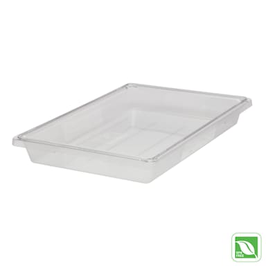 Rubbermaid FG330600CLR Clear 26" x 18" x 3.5" Food / Tote Box