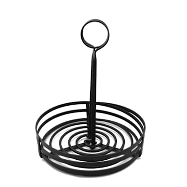 American Metalcraft FWC89 Black 8" Rnd Flat Coil Condiment Holder