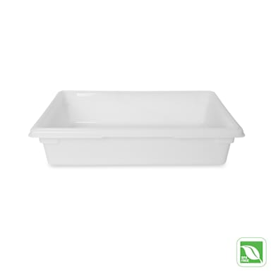 Rubbermaid FG350800 White 8.5 Gallon Food / Tote Box