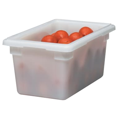 Cambro 12189P148 Camwear White Poly 12" x 18" x 9" Food Storage Box