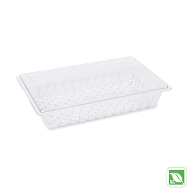 Rubbermaid FG330300CLR Clear Colander / Drain Tray for Food Box
