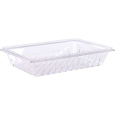Carlisle 1062807 StorPlus Clear 18 x 26 x 5 Food Storage Box Colander