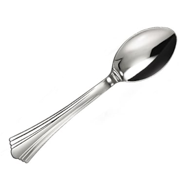 WNA 620155 Silver Reflections 6-1/4" Plastic Teaspoon