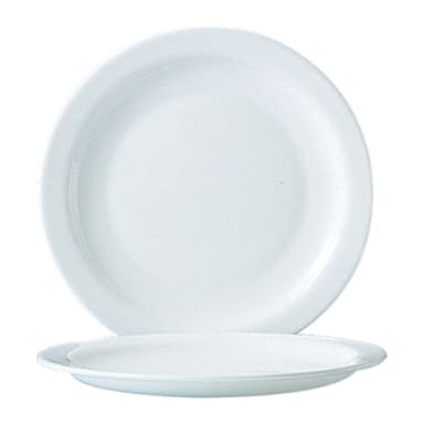 Arcoroc 57974 Restaurant White NR 7.5" Plate
