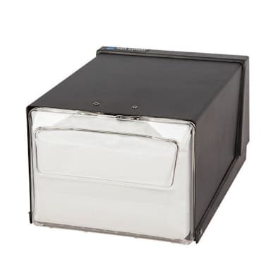 San JamarĀ® H3001CLBK Clear & Black Countertop Napkin Dispenser