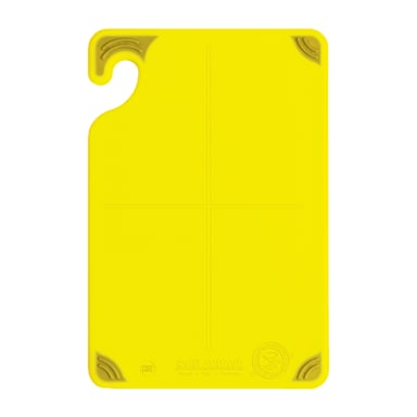 San Jamar CBG6938YL Saf-T-Grip® 6 x 9" Yellow Cutting Board