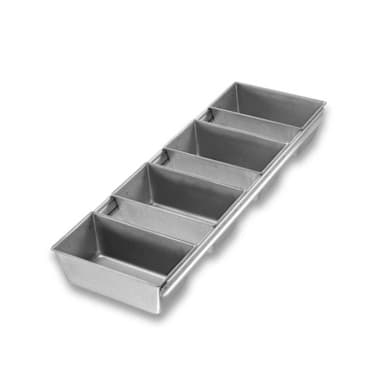 Chicago Metallic 44145 Glazed 6-1/8" 4-Strap Open Top Bread Pan
