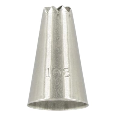 Ateco 108 8-Point Swirled Flower Decorating Pastry Tip #108