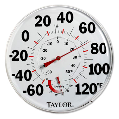 Taylor 497J Humidiguide Dial Thermometer w/ Relative Humidity Scale