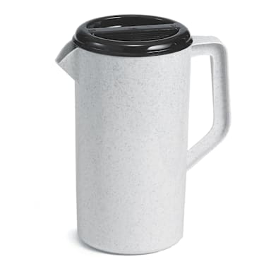 TableCraft 144GRT Plastic 2.5 Quart Pitcher with Black Sanitary Lid