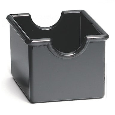 TableCraft 56B Black Plastic Sugar Packet Holder - Dozen