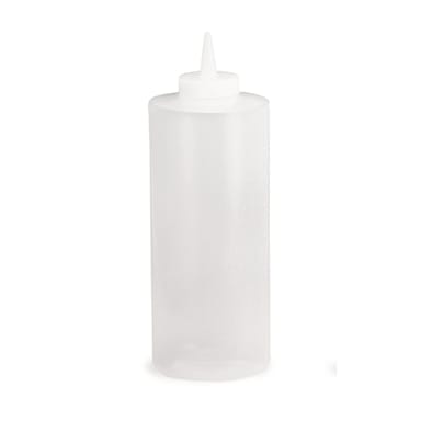 TableCraft 32C 32 Oz. Cone Tip Natural Squeeze Dispenser - Dozen