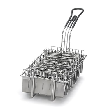 TableCraft 40 Nickel Plated Taco Fry Basket for 8 Tacos