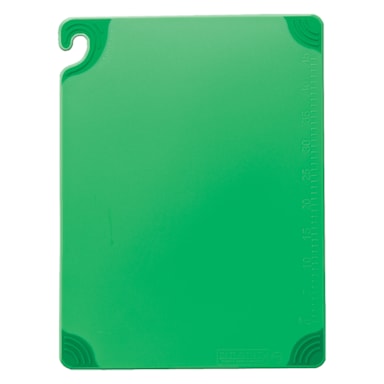 San Jamar CBG121812GN Saf-T-Grip 12 x 18" Green Cutting Board