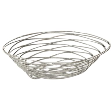 American Metalcraft FRUC16 9 x 6" Chrome Wire Birdnest Basket