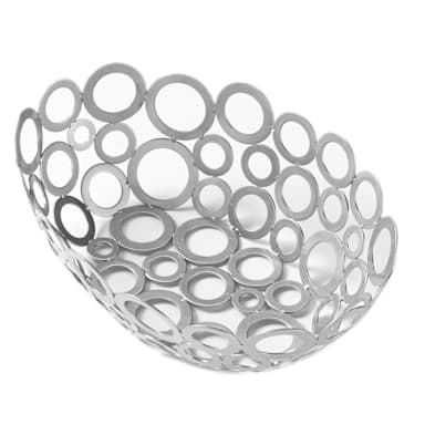 American Metalcraft WCW69 Silver 6 x 9" Oval Metal Go-Go Basket