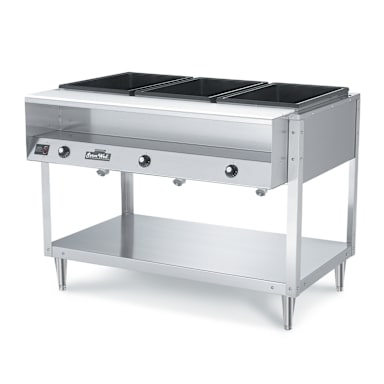 Vollrath 38003 ServeWell® 3-Well S/S 46 x 32 x 34 Hot Food Table