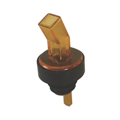 Spill-Stop 313-06 Amber / Black BAN-M® Screened Pourer - Dozen