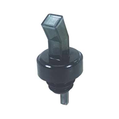 Spill-Stop 313-02 Smoke / Black BAN-M® Screened Pourer - Dozen