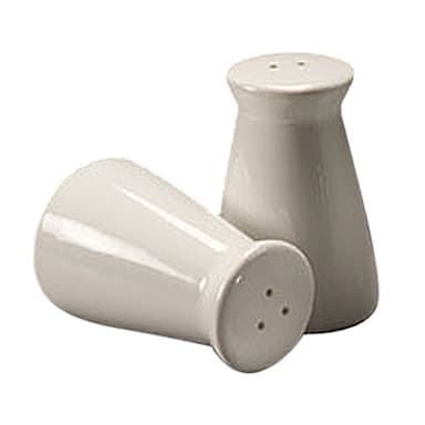 American Metalcraft CSPT2 Tapered Ceramic Salt / Pepper Shaker Set