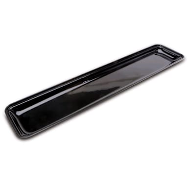 Delfin TRC-306-10 30" x 6.5" x 1" Black Rectangular Market Tray