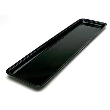 Delfin TRC-3012-10 30" x 12" x 1" Black Rectangular Market Tray