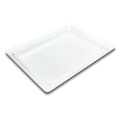 Delfin TRC-1210P-00 12" x 10" x 1" Clear Rectangular Prism Tray