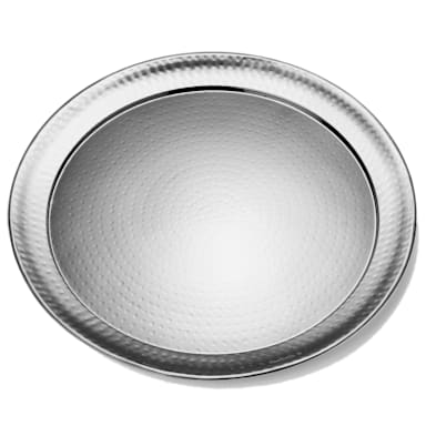 American Metalcraft HMRST2201 22" Round Hammered S/S Tray