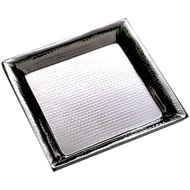 American Metalcraft HMSQ20 20" Square Hammered S/S Tray