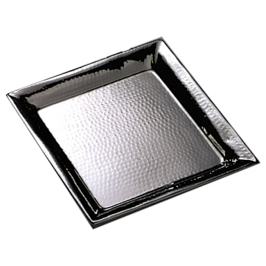American Metalcraft HMSQ18 18" Square Hammered S/S Tray