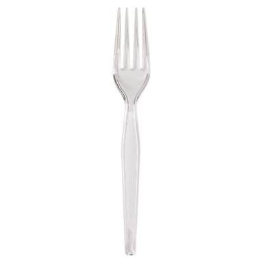 Dixie FH017 Clear Medium-Weight Plastic Fork - 1000 / CS