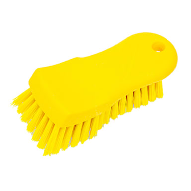 Carlisle 40521EC04 6" Yellow Polyester Hand Scrub Brush