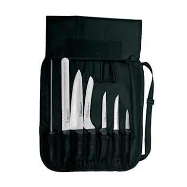 Dexter Russell SGBCC-7 SofGrip 7-Pc Chefs Knife Set with Black Handles