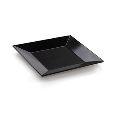 G.E.T. ML-104-BK Siciliano Black Melamine 10" Square Plate