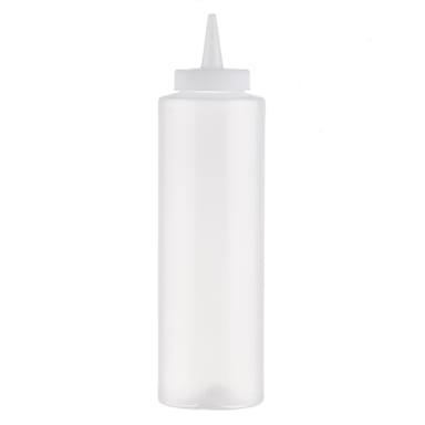 TableCraft 12 Oz Standard Cone Tip Clear Squeeze Dispenser