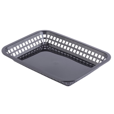TableCraft 1077BK Grande Black 10-3/4" Platter Basket - Dozen