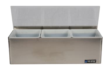 San Jamar® B6183L EZ-Chill™ 3 Quart Garnish Center