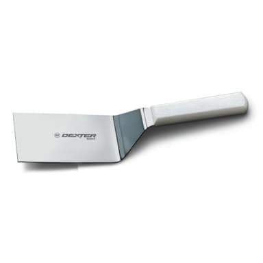 Dexter Russell P94854 Basics White Handle 4 x 3" Hamburger Turner
