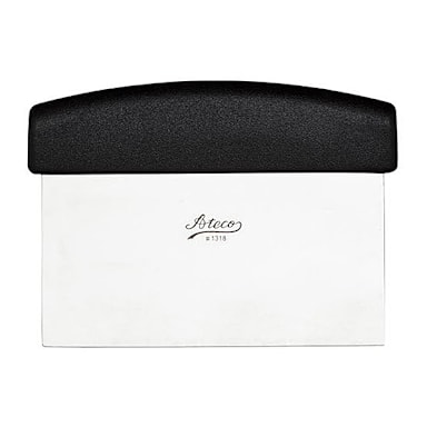 Ateco 1318 6" Bench Scraper / Dough Cutter with Black Handle