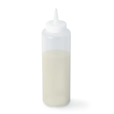 Vollrath 52063 Clear 12 Ounce Squeeze Dispenser Bottle with Cap