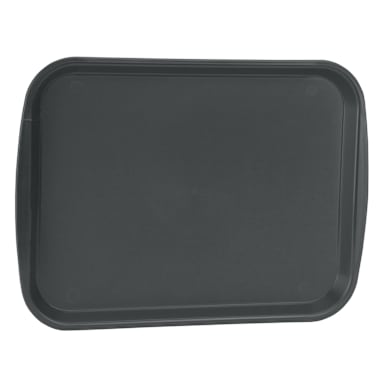 Traex 1216-06 Black Plastic 12 x 16 Fast Food Tray - Dozen