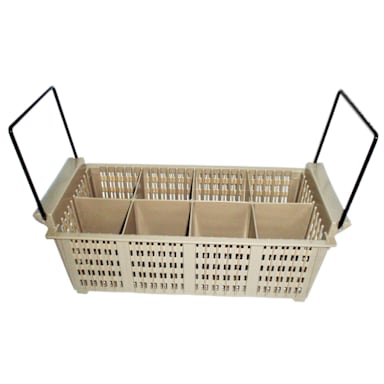 Traex® 1372 Beige Flatware Basket with Handles