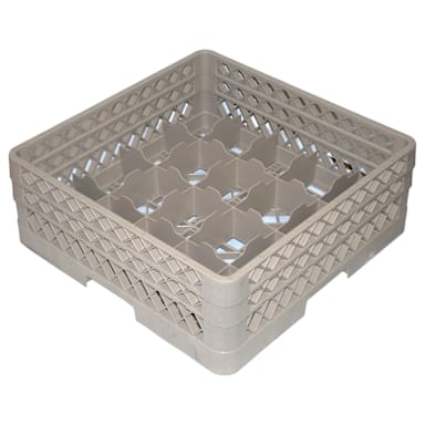 Vollrath TR5AA Traex 20 Compartment 2 Open Extenders Beige Glass Rack