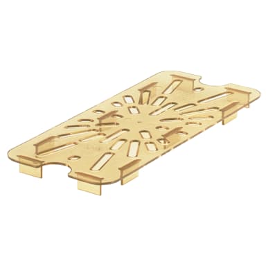 Cambro® 30HPD150 Amber High Heat Drain Shelf for 1/3 Size Food Pan
