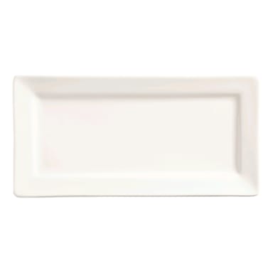 Libbey - Formerly World Tableware SL-23 Slate Bright White Rectangular Plate