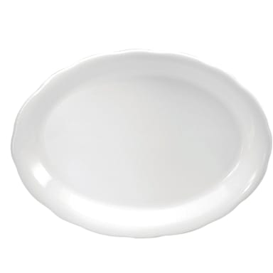 1880 Hospitality F1560000360 Caprice Cream White 11.6 In Oval Platter - 12/CS