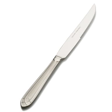 Bon Chef S1415 Viva 18/8 Stainless SH European Steak Knife - Dozen