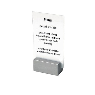 FOH BHO001BCZ23 Stainless Steel Menu / Sign Holder