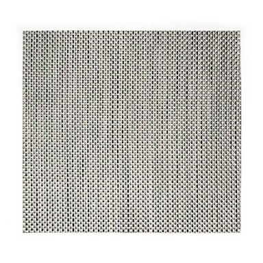 FOH XPM042SIV83 Silver 13" x 14" Basketweave Placemat